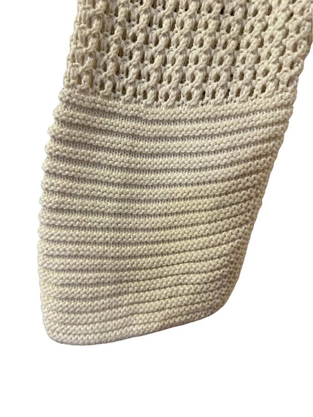 Abercrombie Cream 100% Cotton Open Front Knit Oversized Cardigan Sweater- size L - Picture 5 of 10